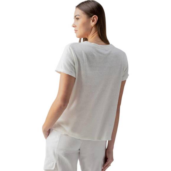 NEW SANCTUARY linen perfect tee in white - Picture 3 of 3